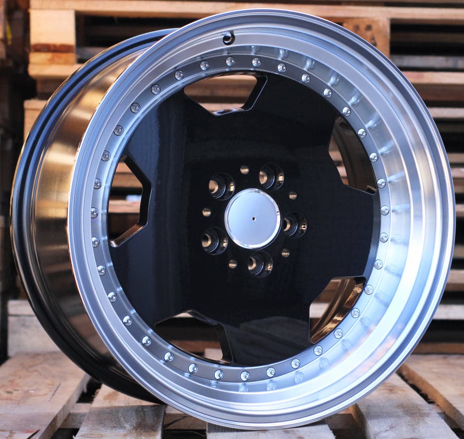 Racingline B5852 18x9 5x112 ET30 Black & Polished Lip Mercedes - Wheelsup.sk