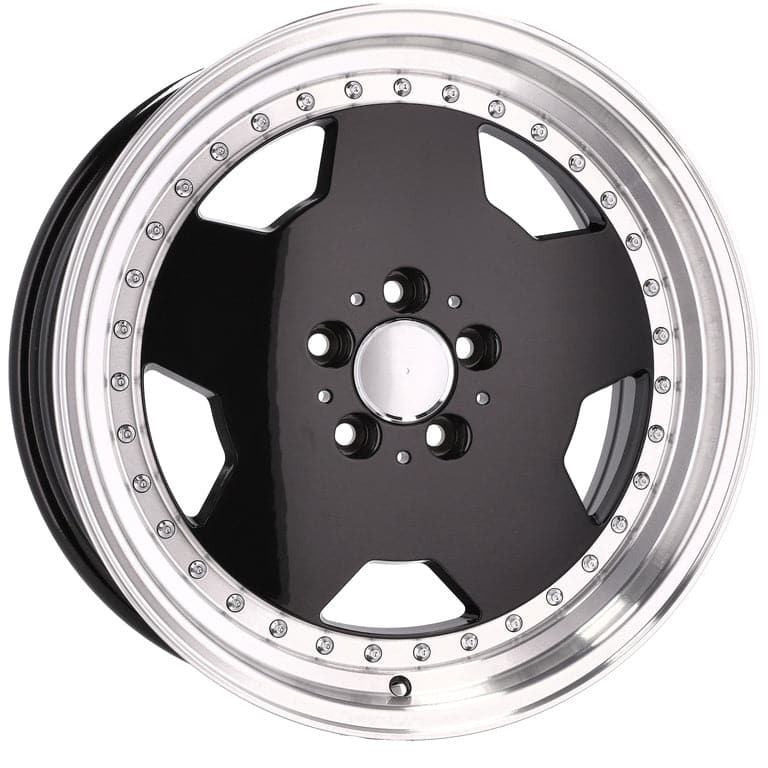 Racingline B5852 18x9 5x112 ET30 Black & Polished Lip Mercedes - Wheelsup.sk