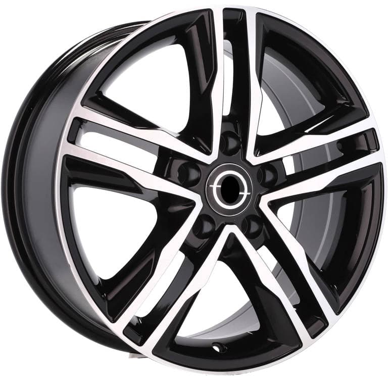 Racingline BK424 17x7.5 5x118 ET45 Black Polished Opel - Wheelsup.sk