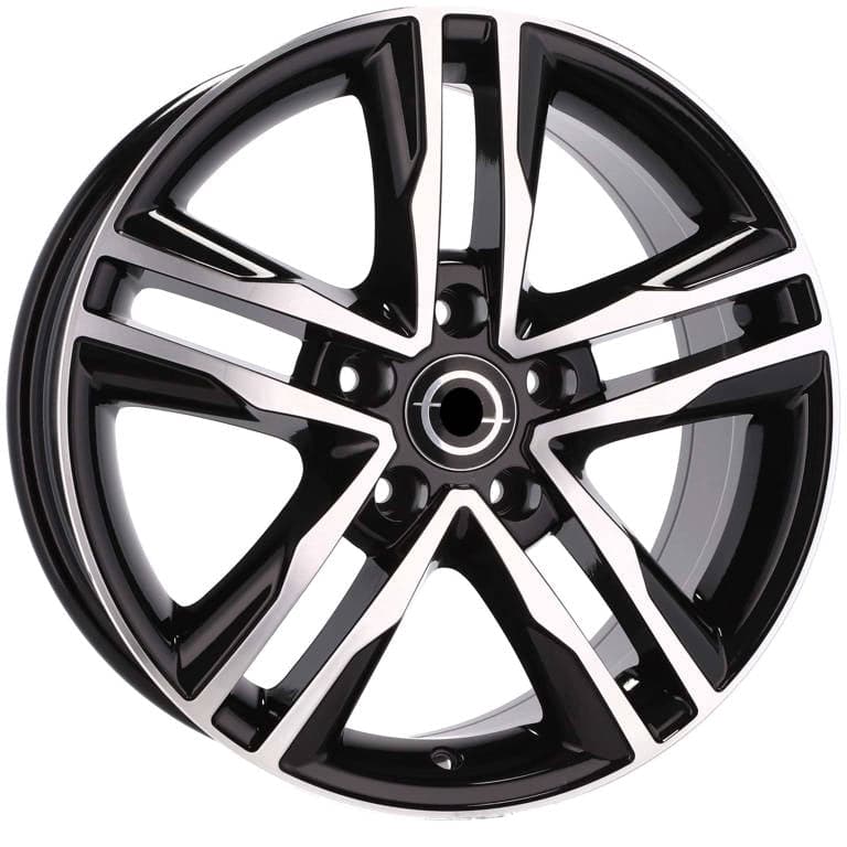 Racingline BK424 17x7.5 5x118 ET45 Black Polished Opel - Wheelsup.sk