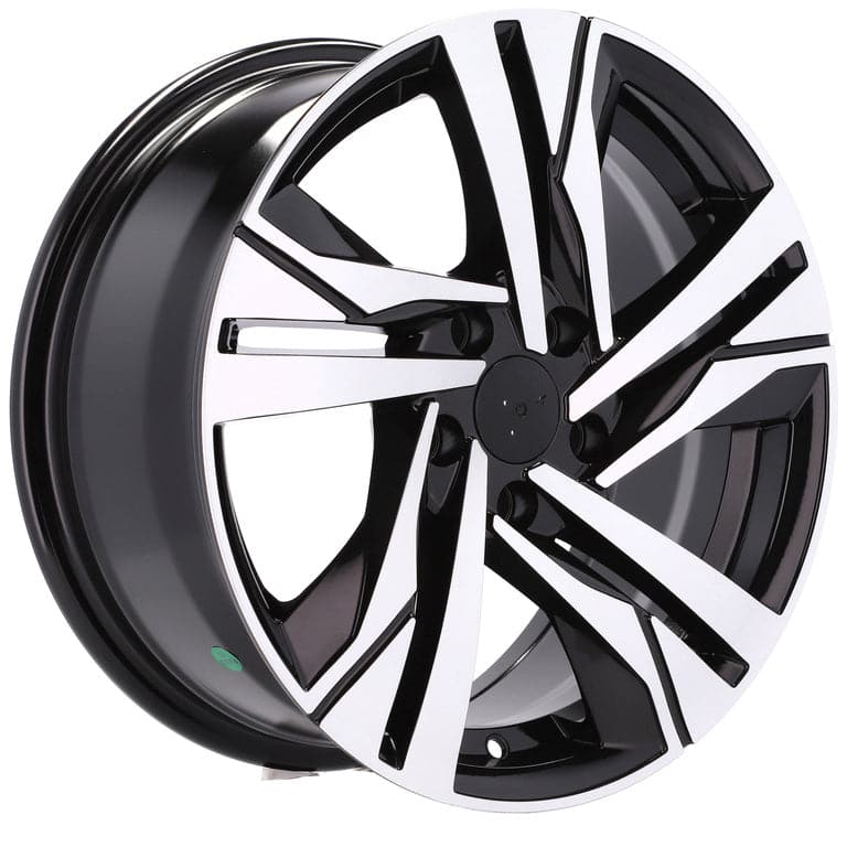 Racingline B5543 16x7 5x108 ET40 Black Polished Peugeot - Wheelsup.sk