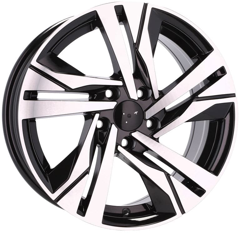 Racingline B5543 16x7 5x108 ET40 Black Polished Peugeot - Wheelsup.sk