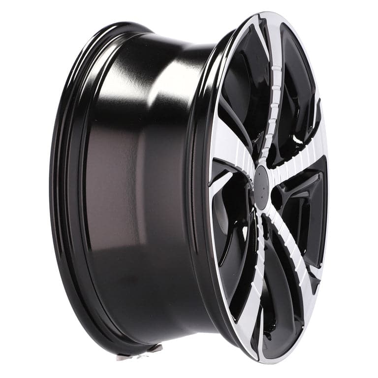 Racingline B5514 16x7 4x108 ET25 Black Polished Peugeot - Wheelsup.sk