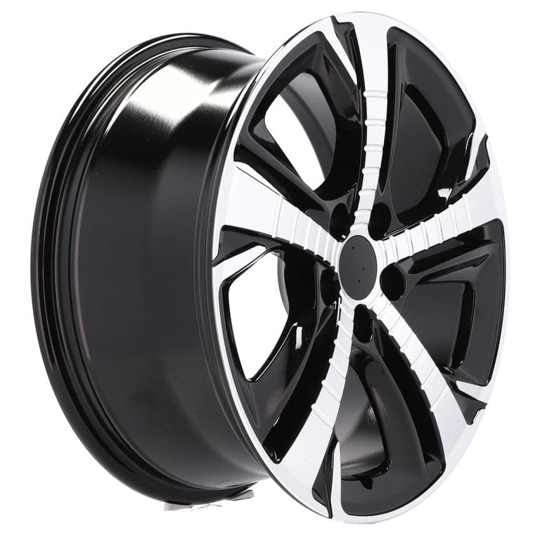 Racingline B5514 16x7 4x108 ET25 Black Polished Peugeot - Wheelsup.sk
