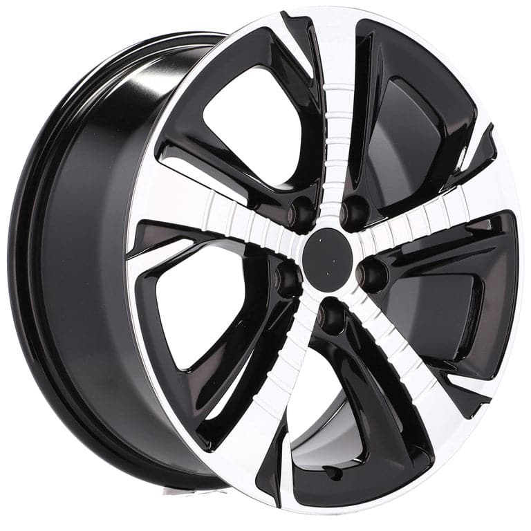 Racingline B5514 16x7 4x108 ET25 Black Polished Peugeot - Wheelsup.sk