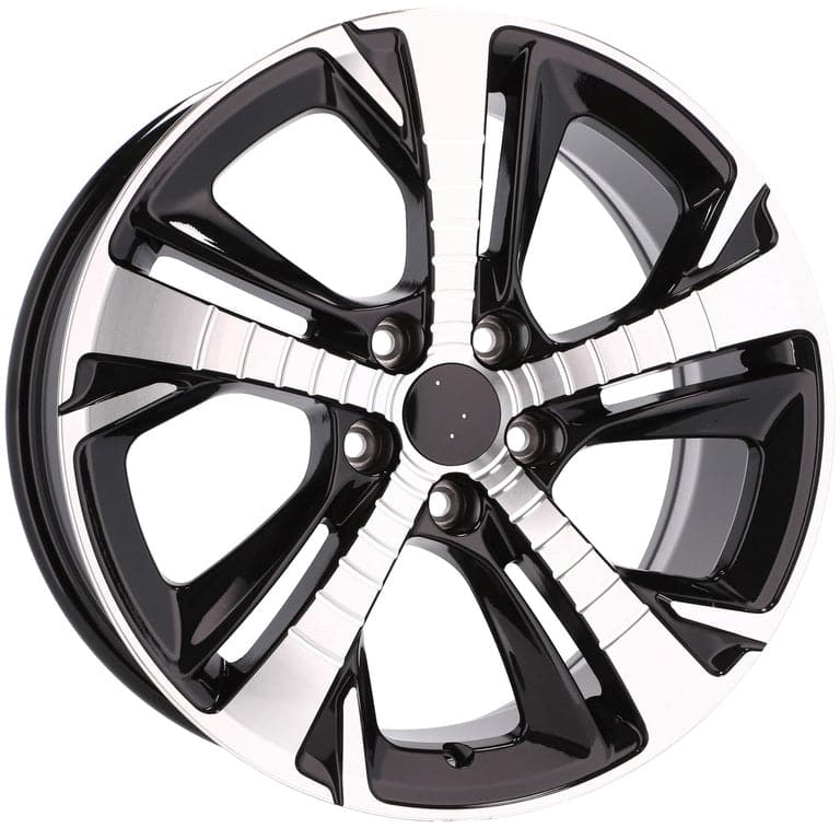 Racingline B5514 16x7 4x108 ET25 Black Polished Peugeot - Wheelsup.sk