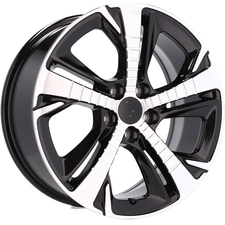 Racingline B5514 16x7 4x108 ET25 Black Polished Peugeot - Wheelsup.sk