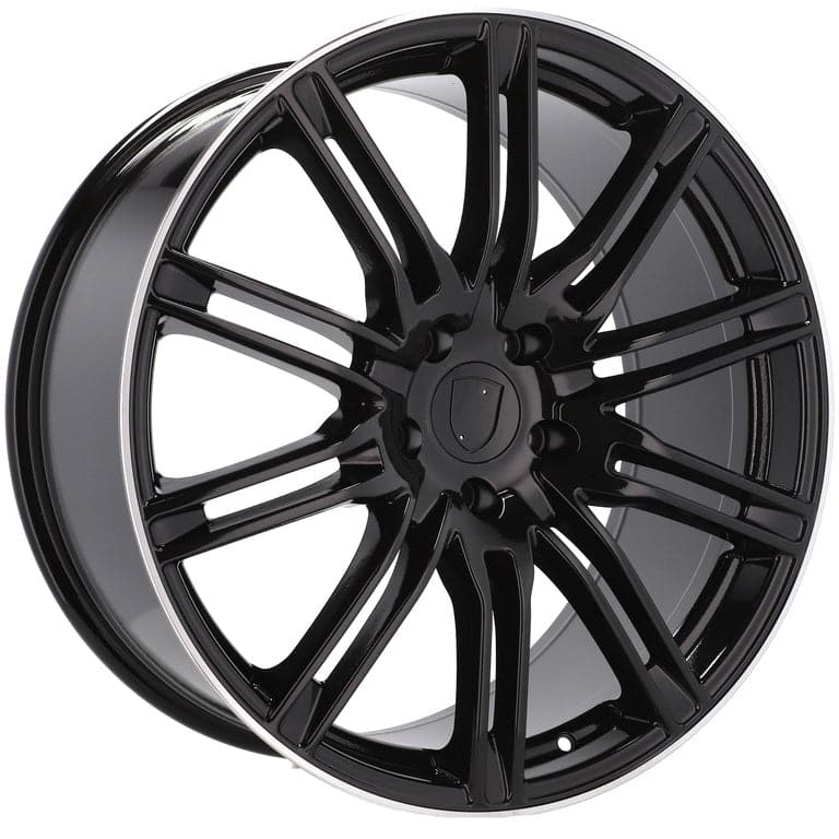 Racingline BY476 20x9.5 5x130 ET50 Black & Polished Lip Porsche - Wheelsup.sk