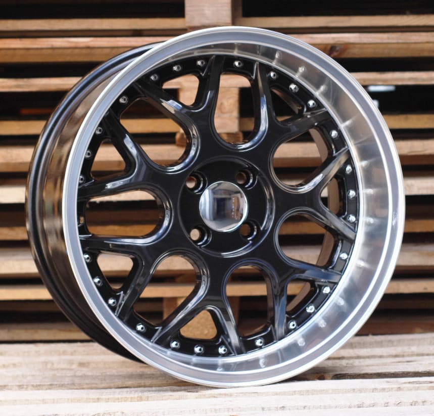 Racingline FR762 17x8.5 3x112 ET20 Black & Polished Lip Smart - Wheelsup.sk