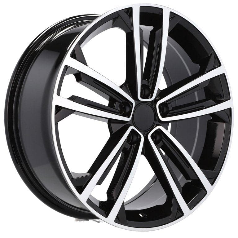 Racingline B1415 18x7.5 5x112 ET45 Black Polished VW - Wheelsup.sk