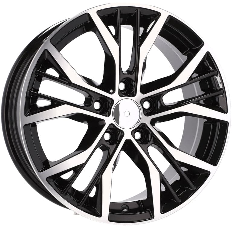 Racingline BK713 19x7.5 5x112 ET51 Black Polished VW - Wheelsup.sk
