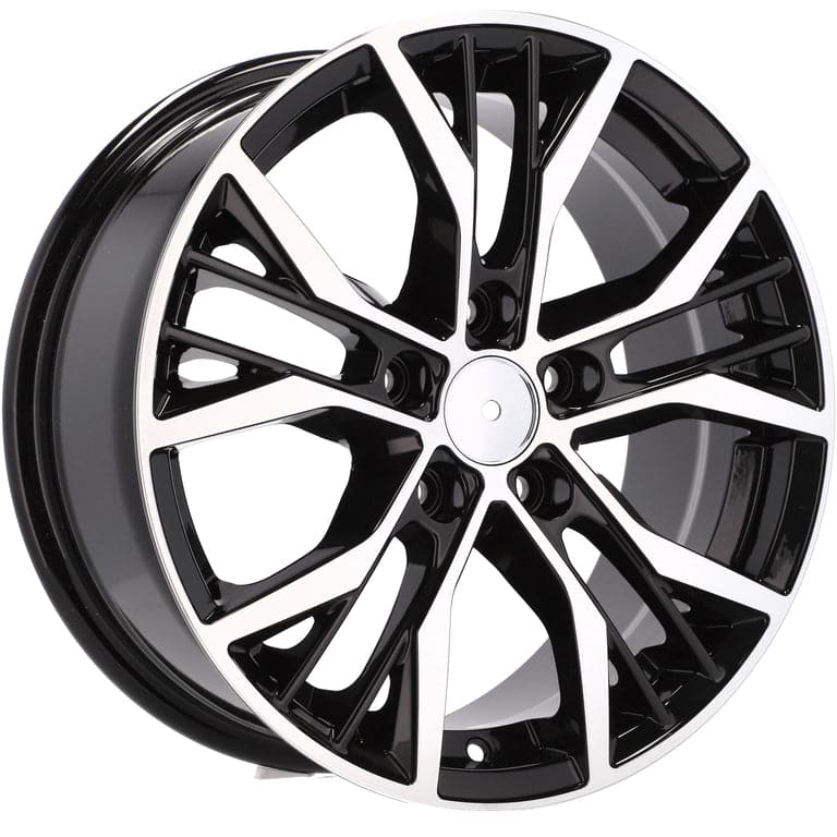 Racingline BK713 19x7.5 5x112 ET51 Black Polished VW - Wheelsup.sk