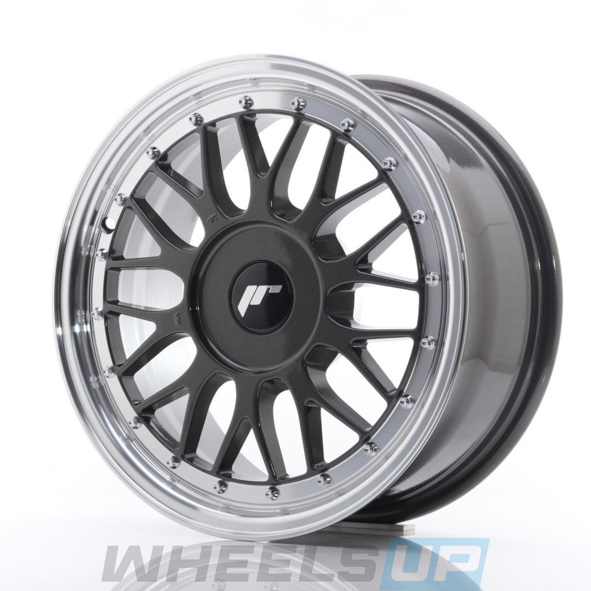 Alu kola Japan Racing JR23 18x8 ET40 5x112 Hyper Gray w/Machined Lip front | Wheelsup.sk