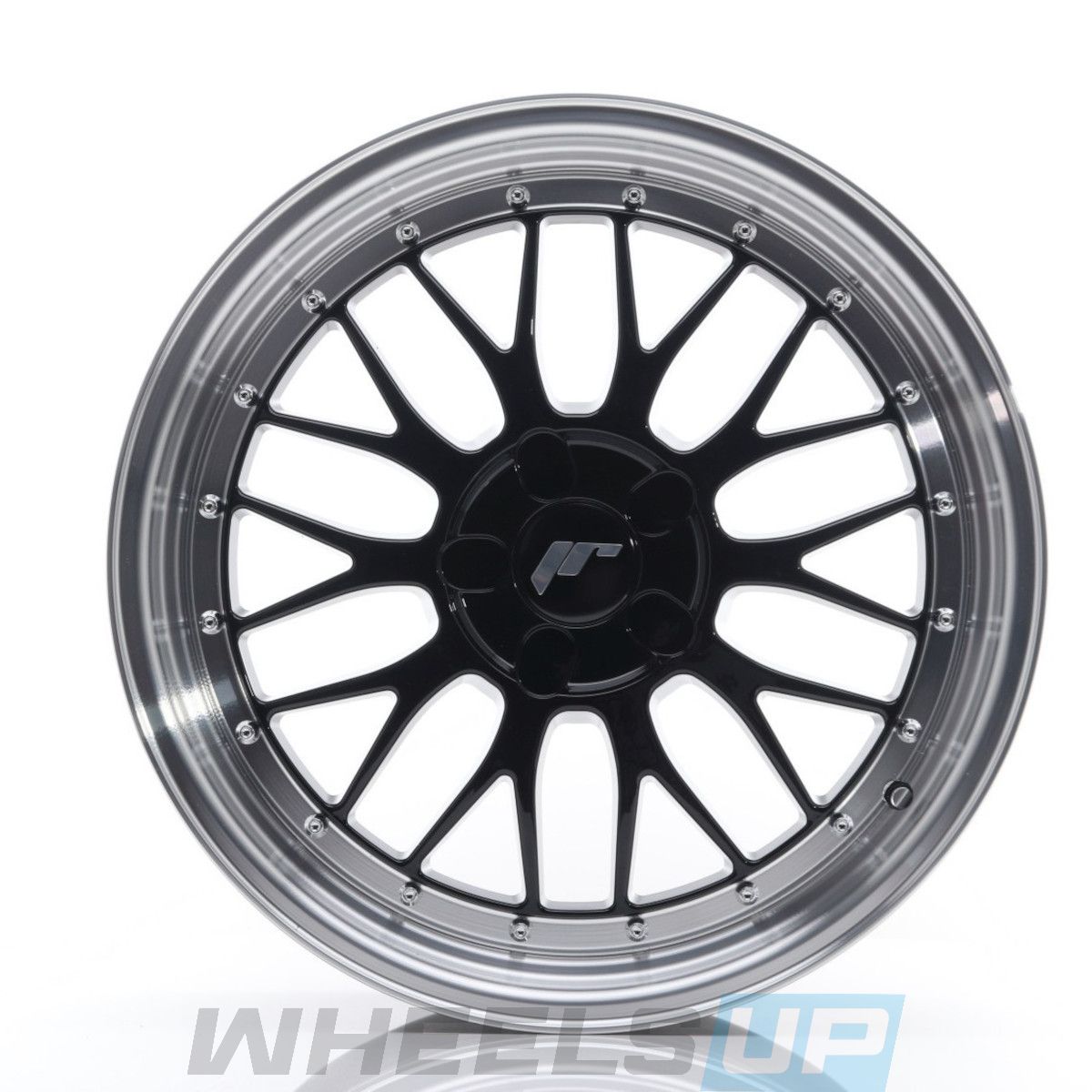 Alu kola Japan Racing JR23 16x7 ET20-45 BLANK Gloss Black w/Machined Lip front | Wheelsup.sk