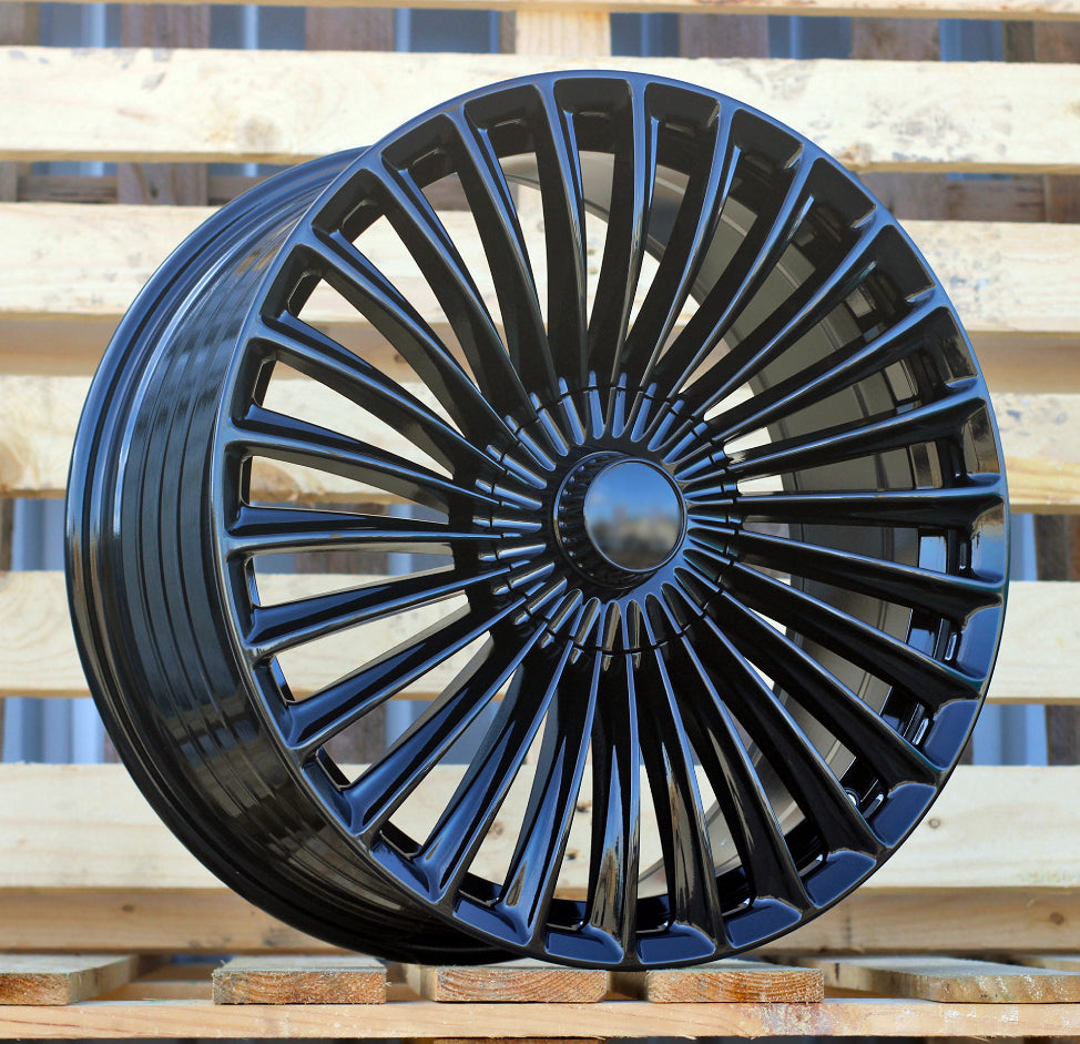 Alu disky pre Mercedes FBX202 9.5x19 5x112 ET45 66.6 Čierna