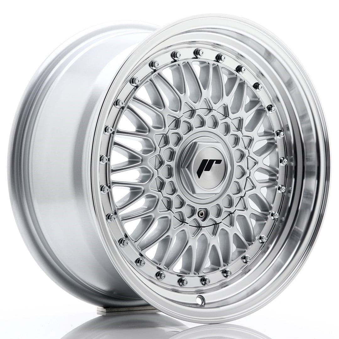 JR Wheels JR9 16x7,5 ET25 4x100/108 Silver w/Machined Lip+Silver Rivets - Wheelsup.sk
