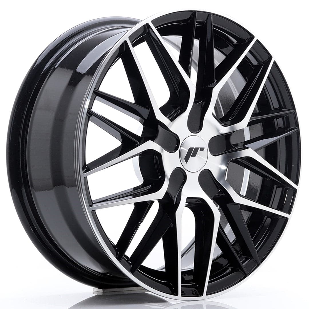 Japan Racing JR28 17x7 ET35 5x100 Gloss Black Machined Face