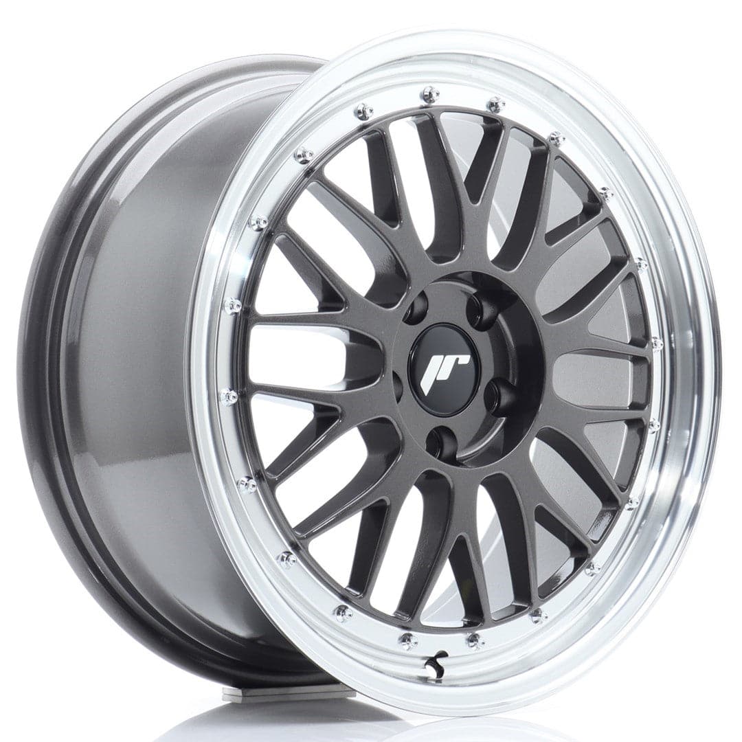 JR Wheels JR23 18x8 ET40 5x112 Hyper Gray w/Machined Lip - Wheelsup