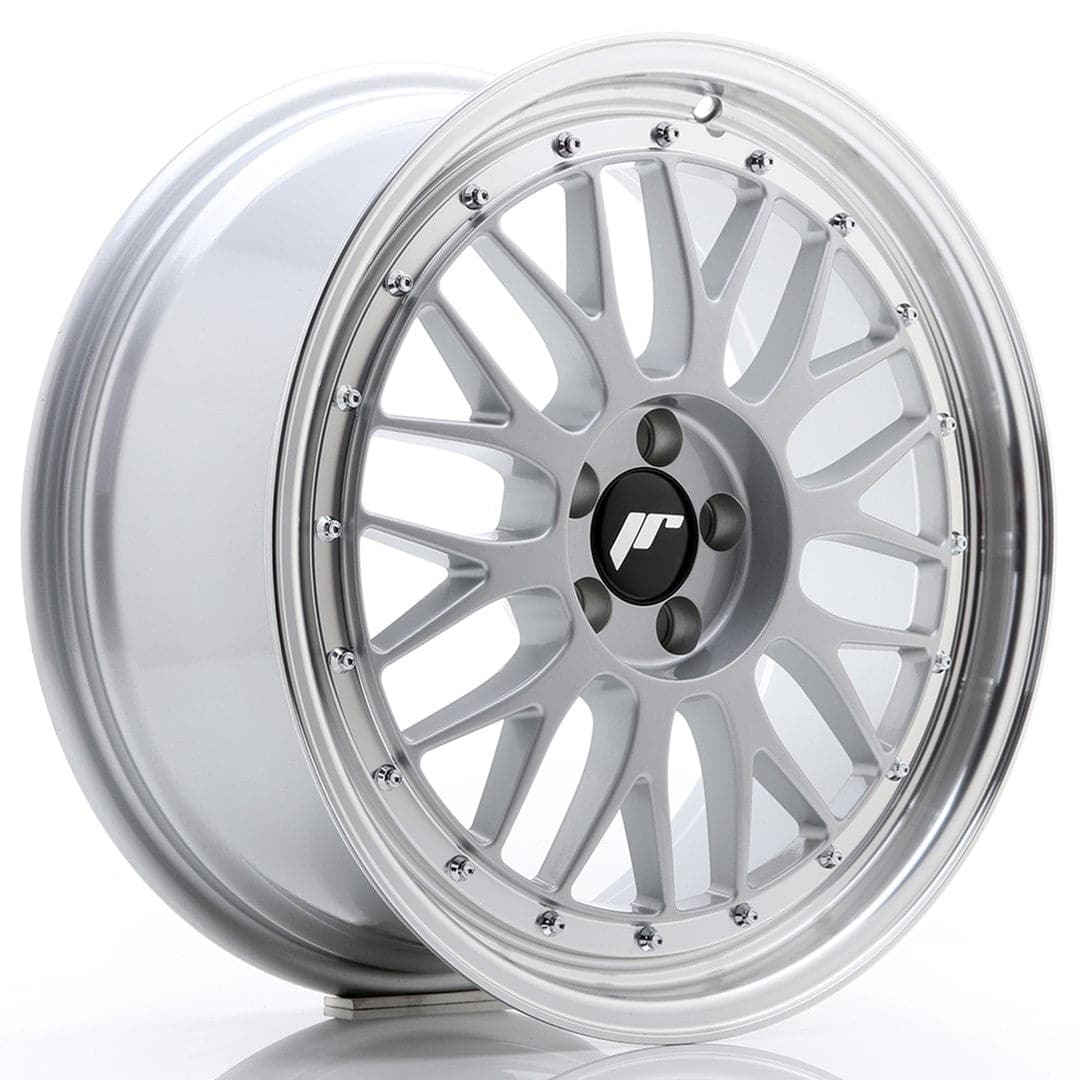 JR Wheels JR23 18x8 ET40 5x112 Hyper Silver w/Machined Lip - Wheelsup