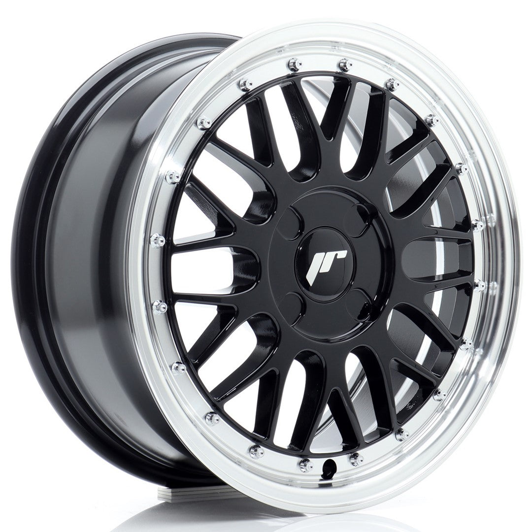 Alu kola Japan Racing JR23 16x7 ET20-45 4H BLANK Gloss Black w/ Machined Lip | Wheelsup.cz