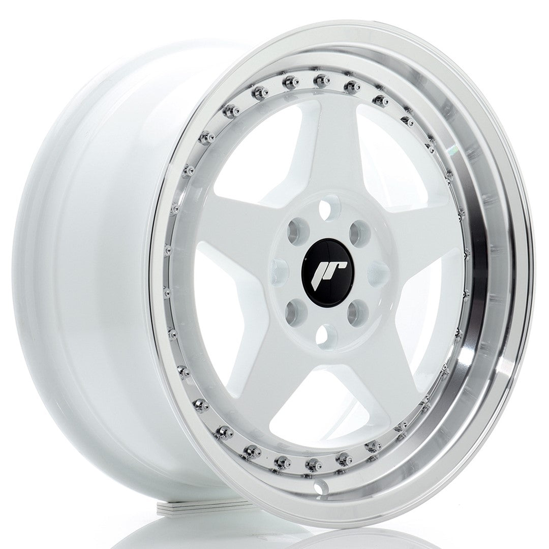 Alu kola Japan Racing JR6 16x7 ET35 4x100 White w/ Machined Lip | Wheelsup.cz