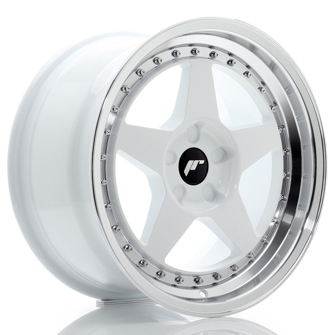 Alu kola Japan Racing JR6 17x9 ET20-35 5H BLANK White w/ Machined Lip | Wheelsup.cz