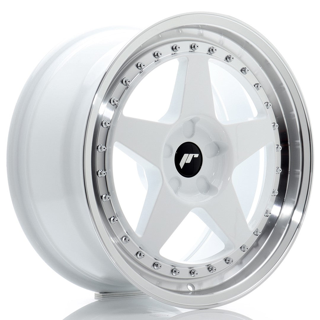 Alu kola Japan Racing JR6 18x8,5 ET20-40 5H BLANK White w/ Machined Lip | Wheelsup.cz