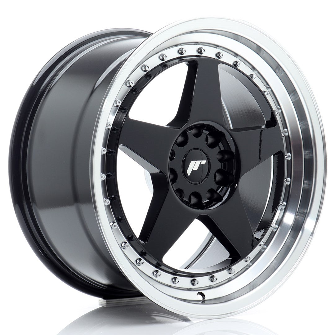 Alu kola Japan Racing JR6 18x9,5 ET22 5x114,3/120 Gloss Black w/ Machined Lip | Wheelsup.cz