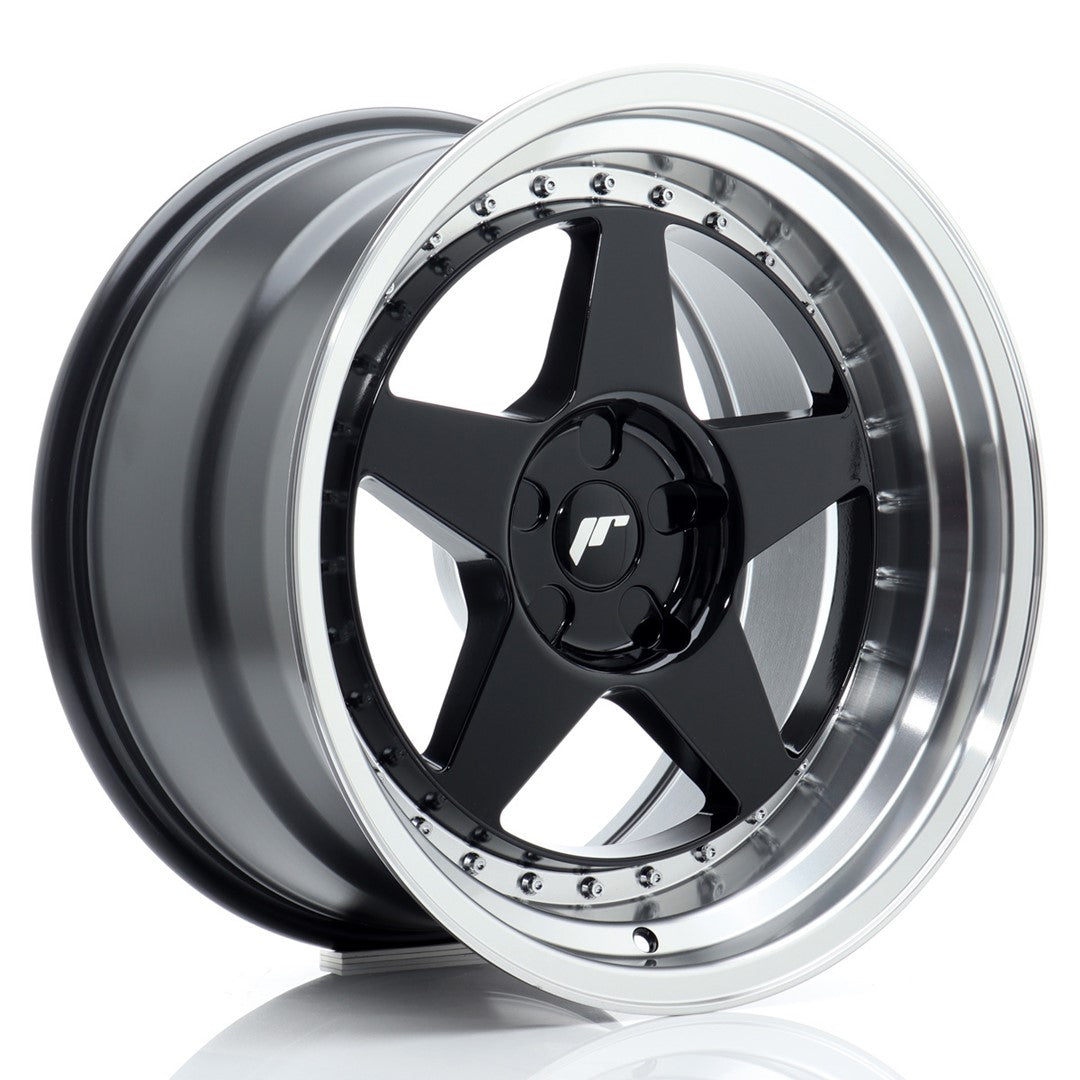 Alu kola Japan Racing JR6 18x10,5 ET0-25 5H BLANK Gloss Black w/ Machined Lip | Wheelsup.cz