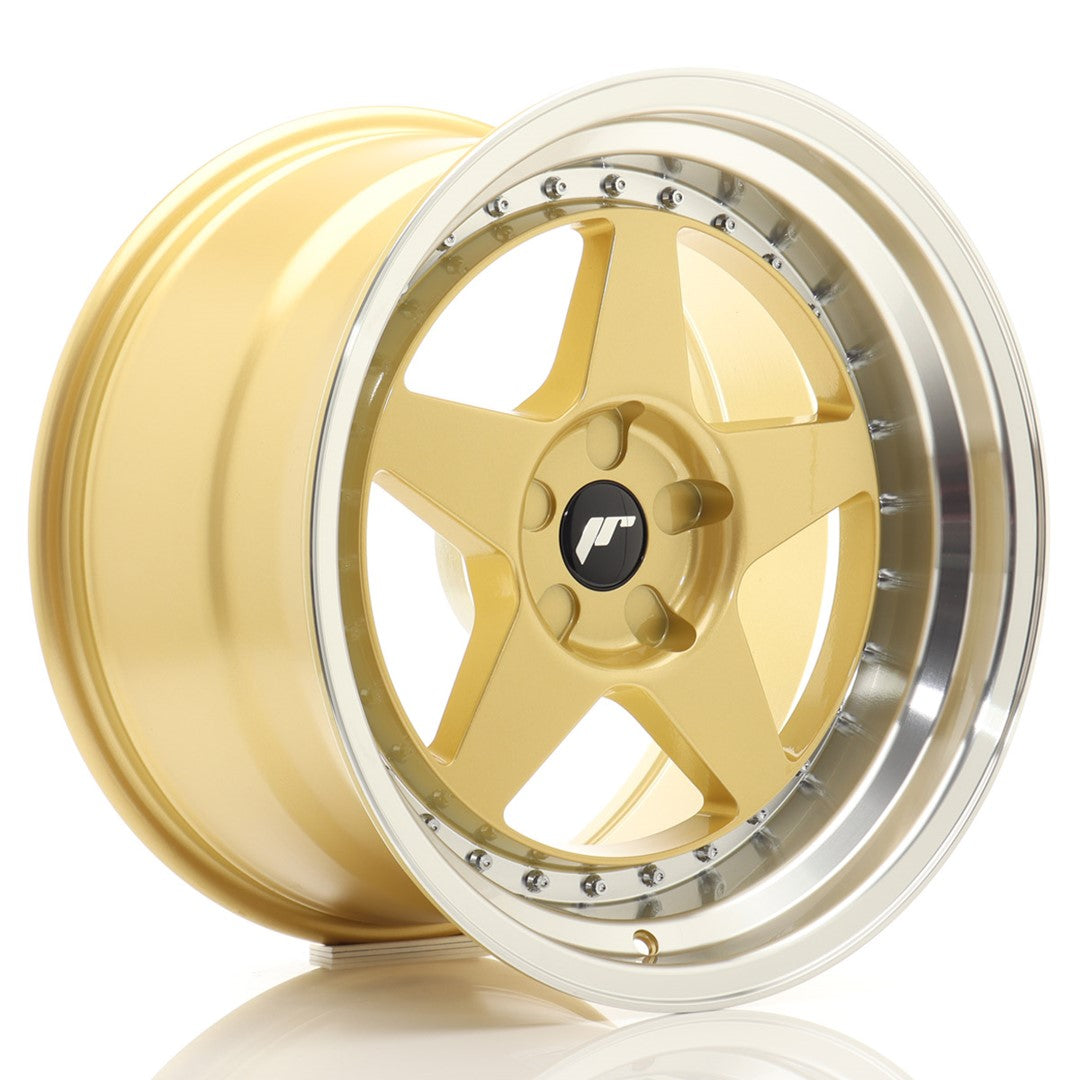 Alu kola Japan Racing JR6 18x10,5 ET0-25 5H BLANK Gold w/ Machined Lip | Wheelsup.cz