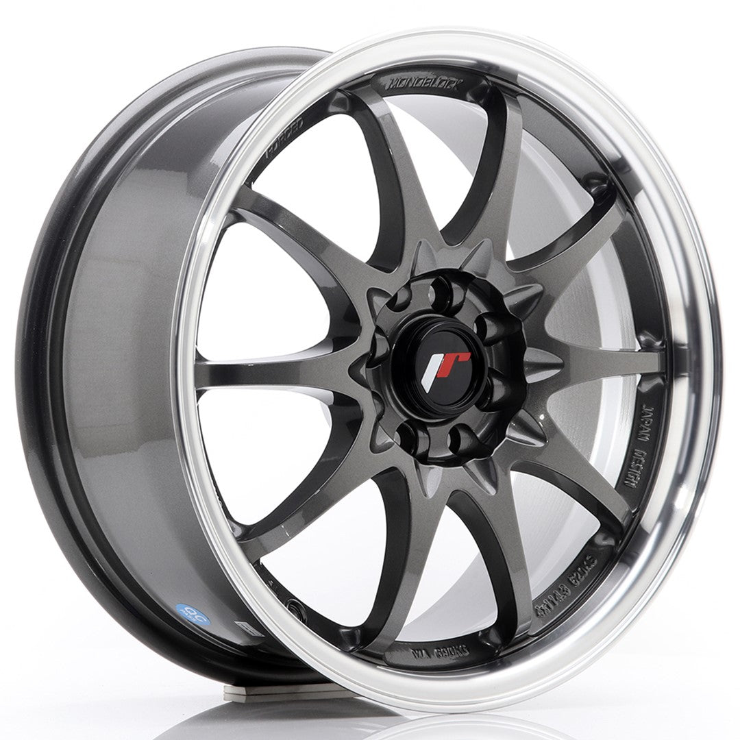 Alu kola Japan Racing JR5 16x7 ET30 5x100/114,3 Gun Metal w/Machined Lip | Wheelsup.cz