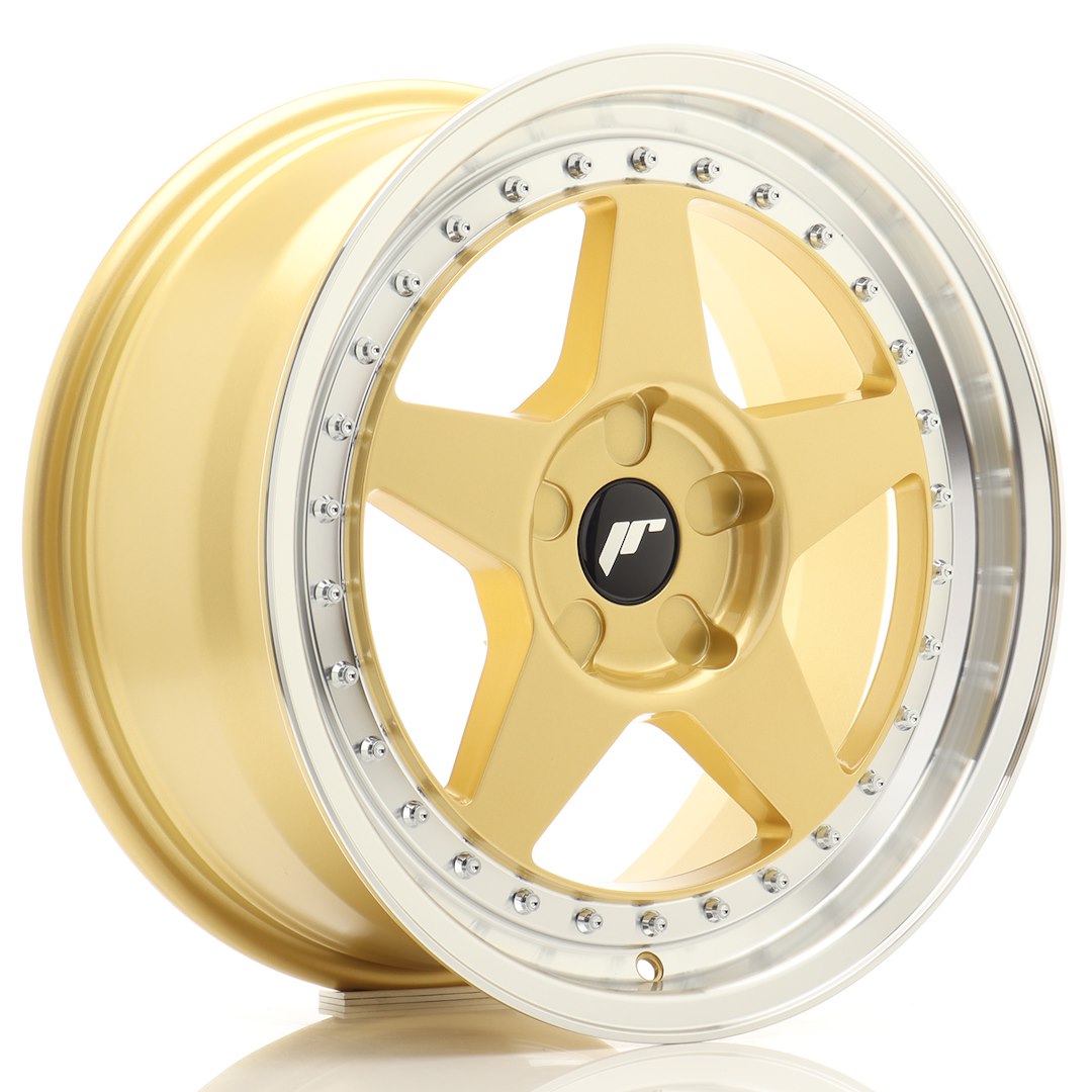 Alu kola Japan Racing JR6 17x8 ET20-35 5H BLANK Gold w/ Machined Lip | Wheelsup.cz