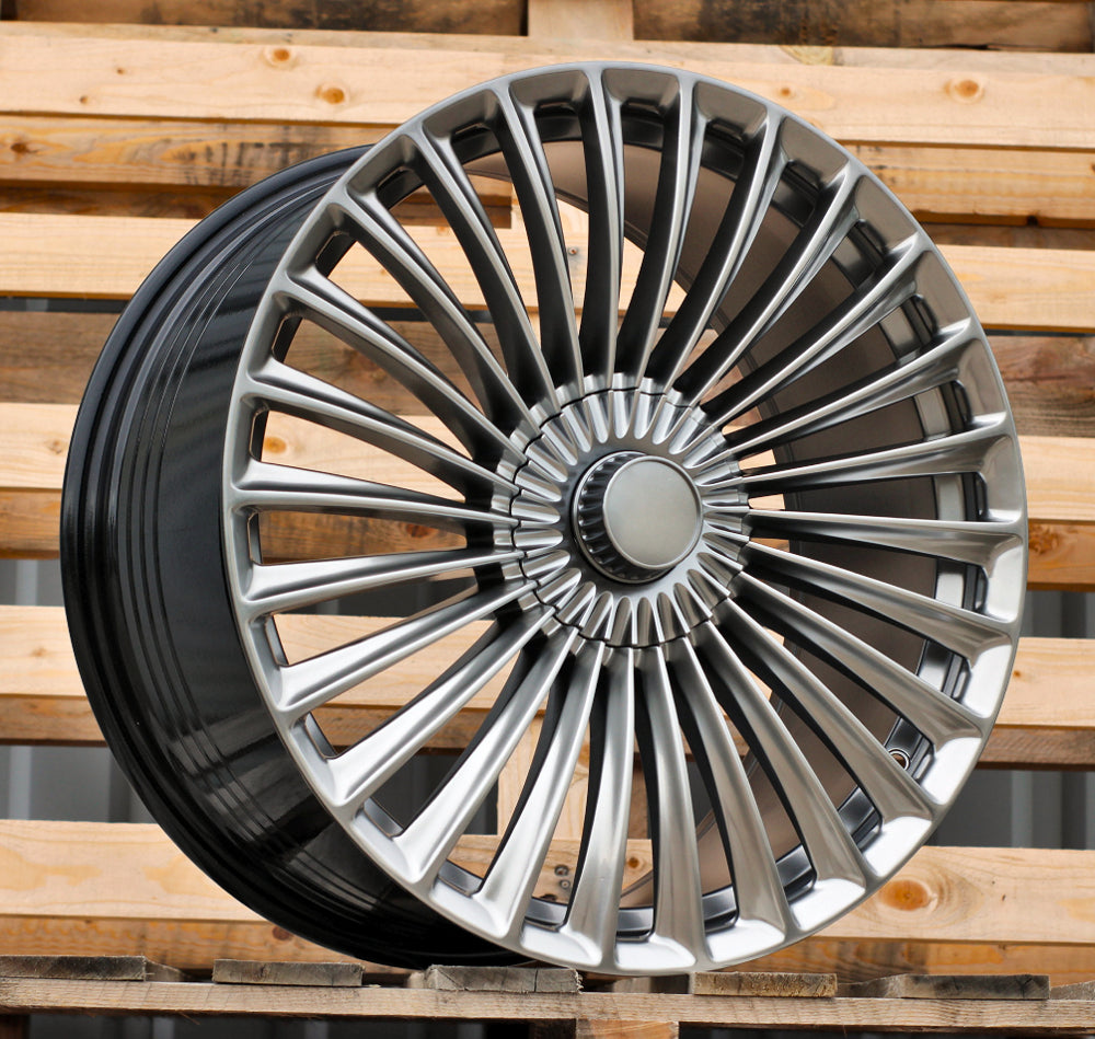 Alu disky pre Mercedes FBX202 9.5x19 5x112 ET45 66.6 Sivá