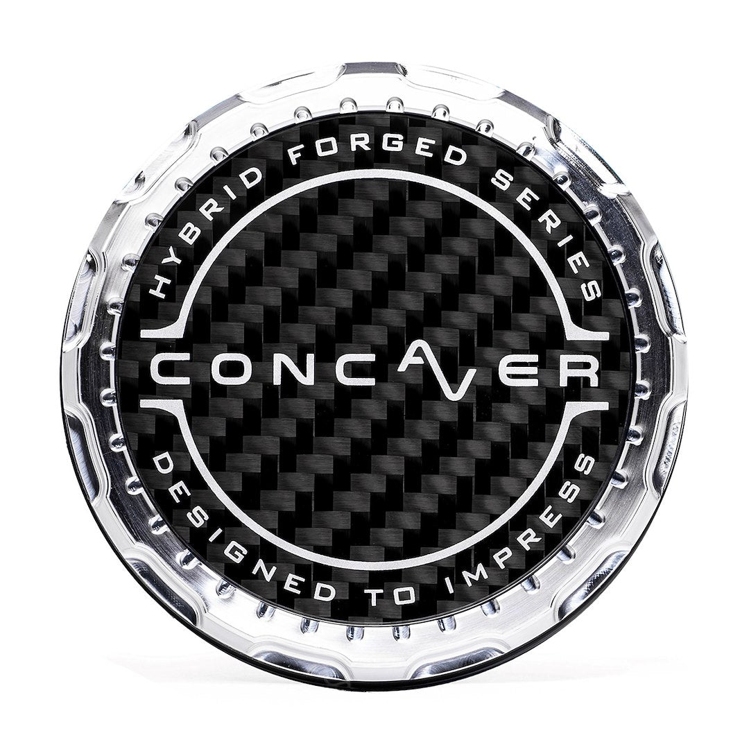 Středová poklička Concaver Premium - Classic Carbon - Silver Machined