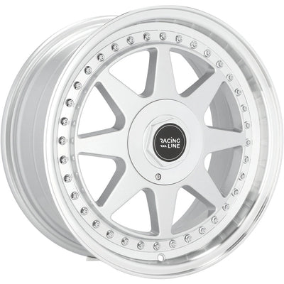 Alu kola Racing Line 7905F 7.5x17 5x112 ET35 66.6 Silver & Polished Lip