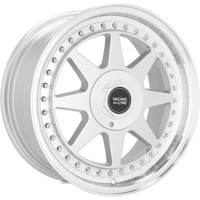 Alu kola Racing Line 7905F 7.5x17 5x112 ET35 66.6 Silver & Polished Lip | Wheelsup.cz
