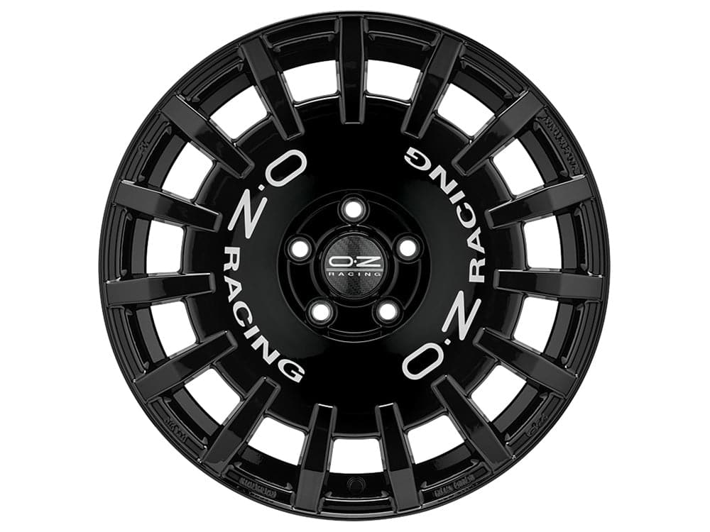 OZ RALLY RACING 8,5x19 5x112 ET44 75 Gloss Black + Silver Lettering - Wheelsup.sk