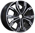 Alu kola pro Renault B5758 6.5x16 5x114.3 ET45 66.1 Black Polished | Wheelsup.cz