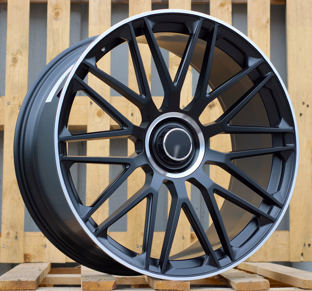 Alu kola pro Mercedes XFRGW5570 11x22 5x112 ET47 66.6 Black Matt & Polished Lip | Wheelsup.cz