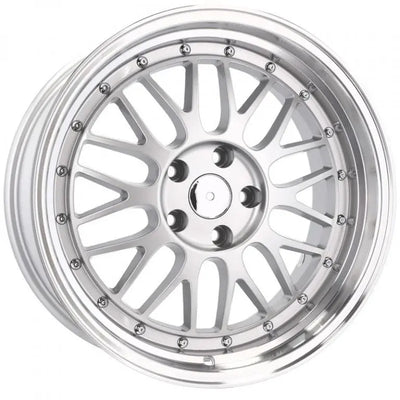 Alu kola Racing Line A1025 7.5x17 4x100 ET35 67.1 Silver & Polished Lip