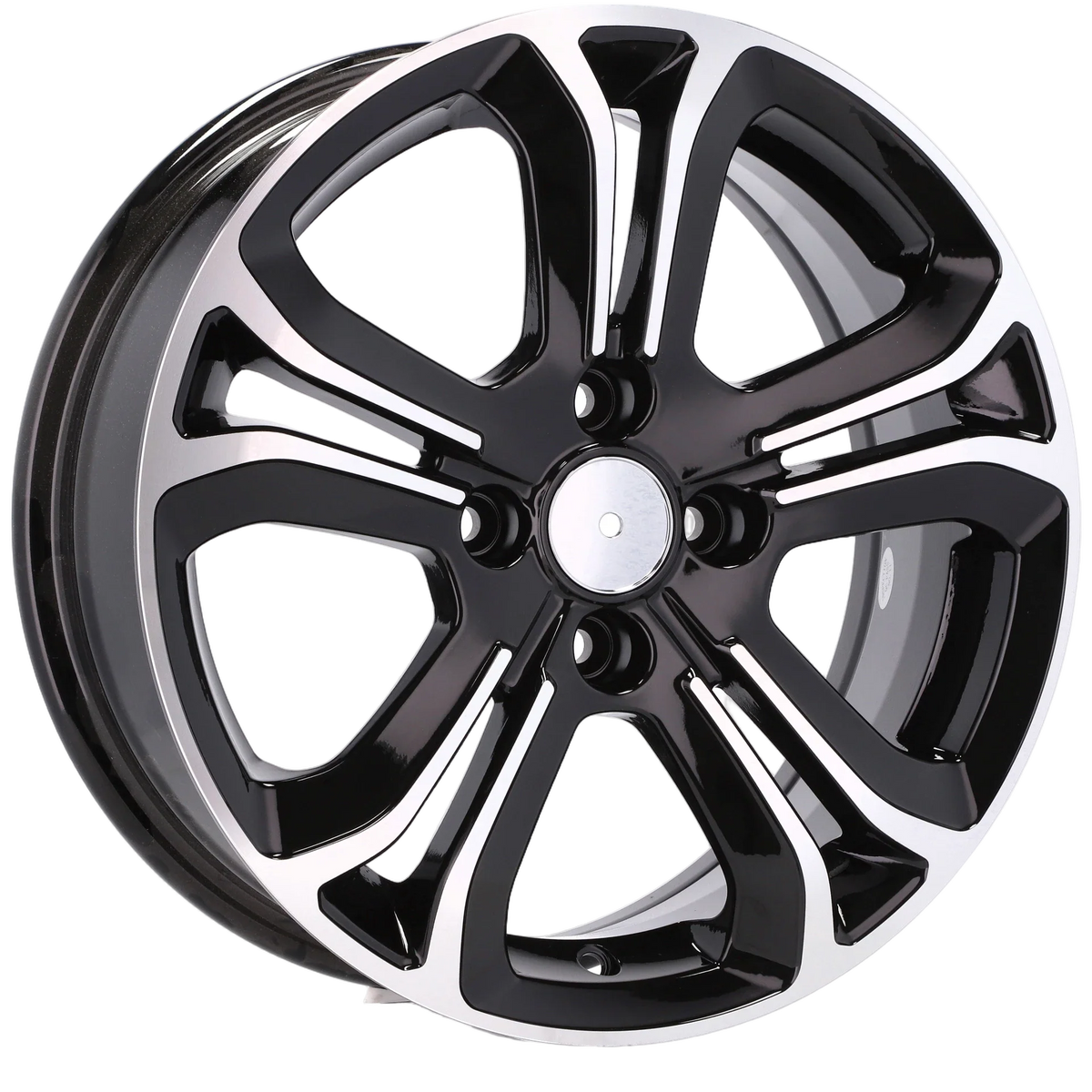 Alu kola pro Citroen A5108 6x16 4x108 ET22 65.1 Black Polished | Wheelsup.cz