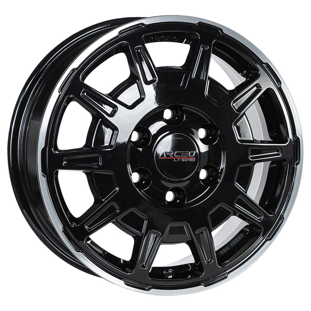 Alu kola Arceo LT1 6.5x16 6x130 ET62 Black Lip Diamond | Wheelsup.cz