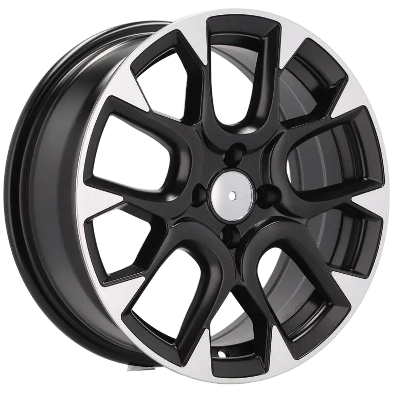 Alu kola pro Fiat B1675 6.5x16 4x98 ET35 58.1 Black Polished Half Matt | Wheelsup.cz