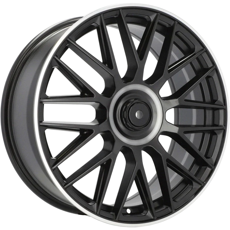Alu kola pro Mercedes B1766 9x22 5x112 ET32 66.6 Black Half Matt & Polished Lip | Wheelsup.cz