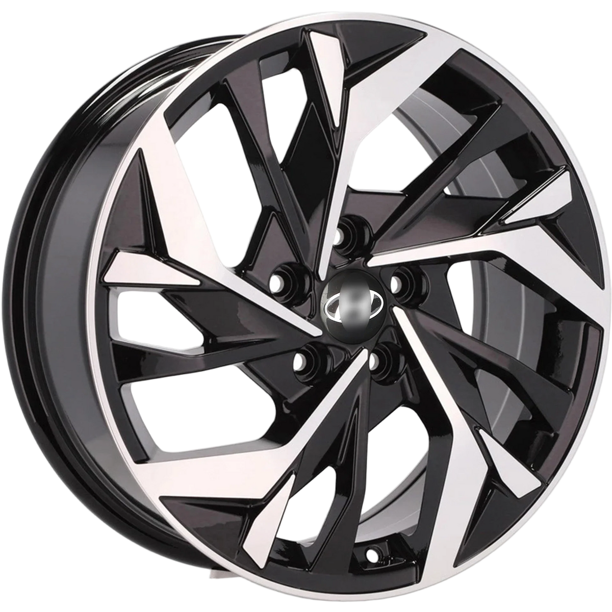 Alu kola pro Hyundai B1953 7x17 5x114.3 ET43 67.1 Black Polished | Wheelsup.cz