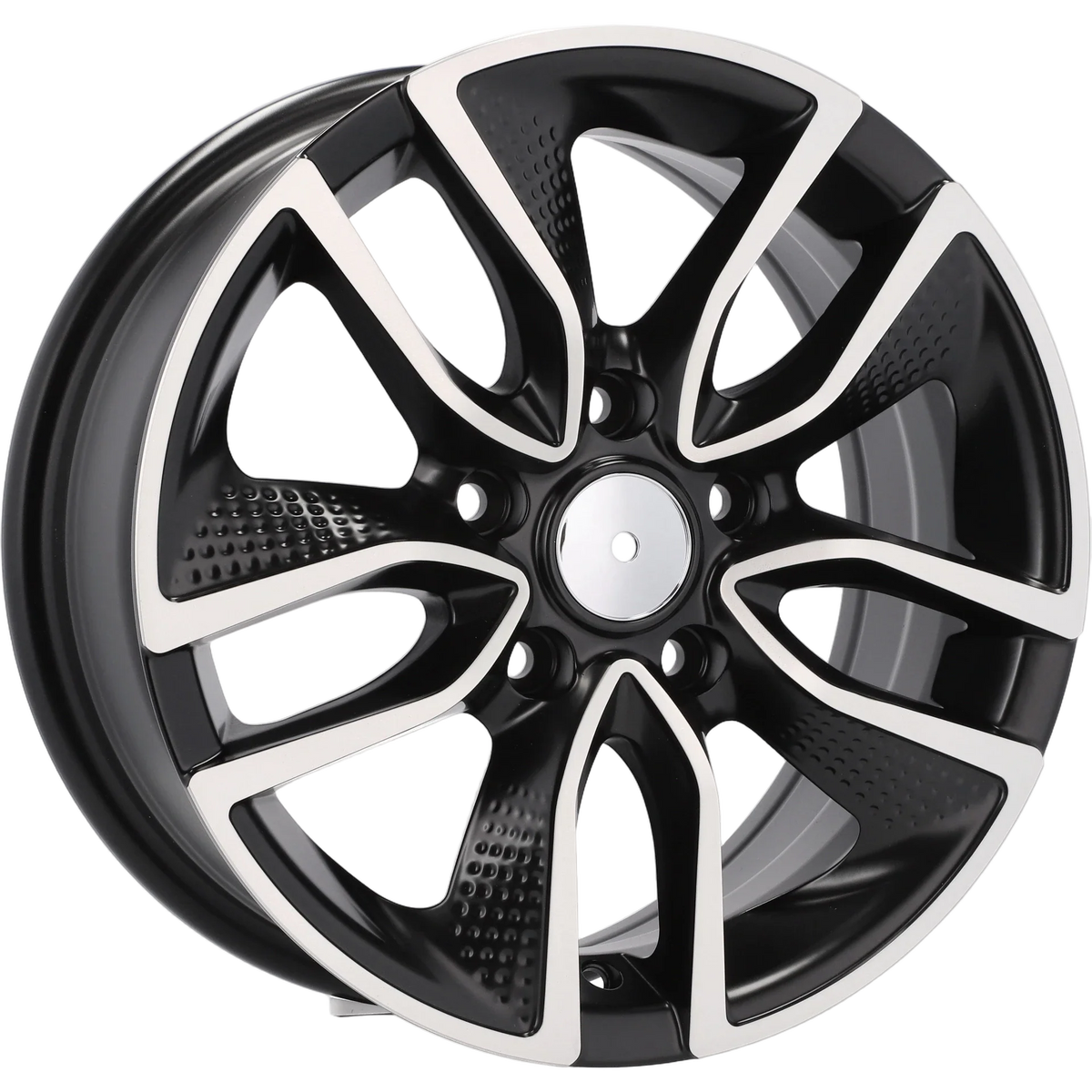 Alu kola Racing Line B5087 6.5x15 5x108 ET45 67.1 Black Polished Half Matt | Wheelsup.cz