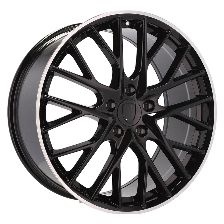Alu kola pro Porsche B5541 9.5x21 5x130 ET65 71.6 Black & Polished Lip | Wheelsup.cz