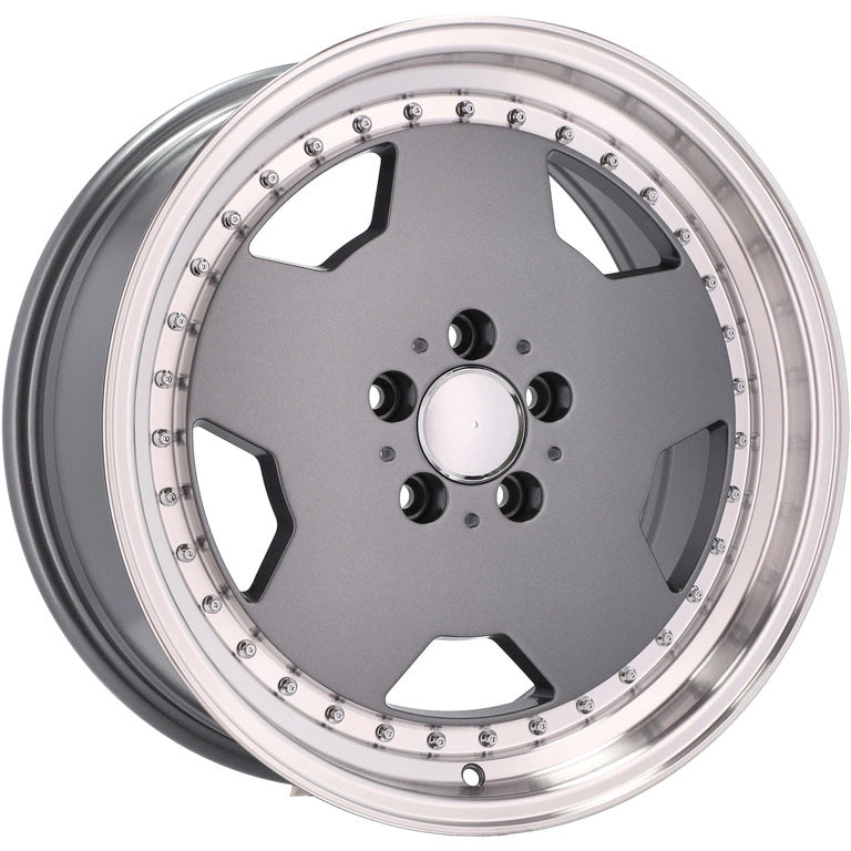 Alu kola pro Mercedes B5852 8x18 5x112 ET35 66.6 Graphite & Polished Lip | Wheelsup.cz