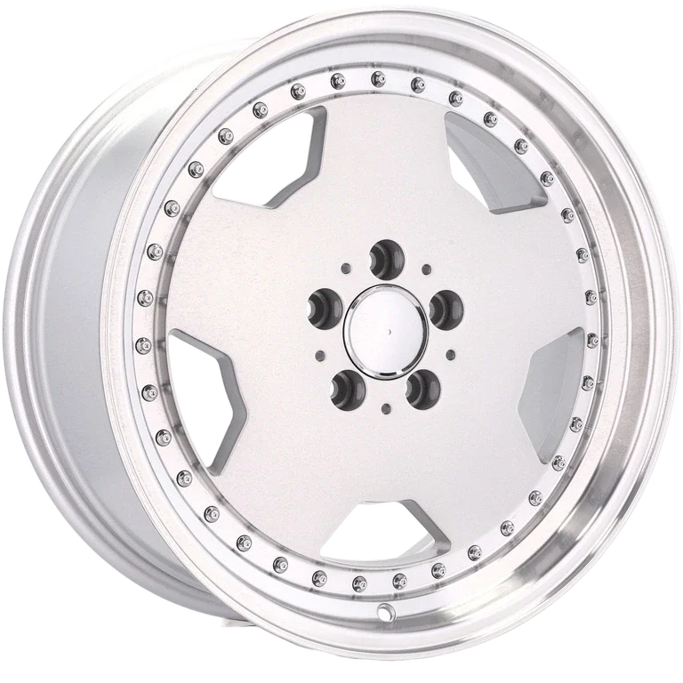 Alu kola pro Mercedes B5852 8x18 5x112 ET35 66.6 Silver & Polished Lip | Wheelsup.cz