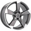 Alu disky pre Audi BK217 8x18 5x112 ET35 66.6 Sivá